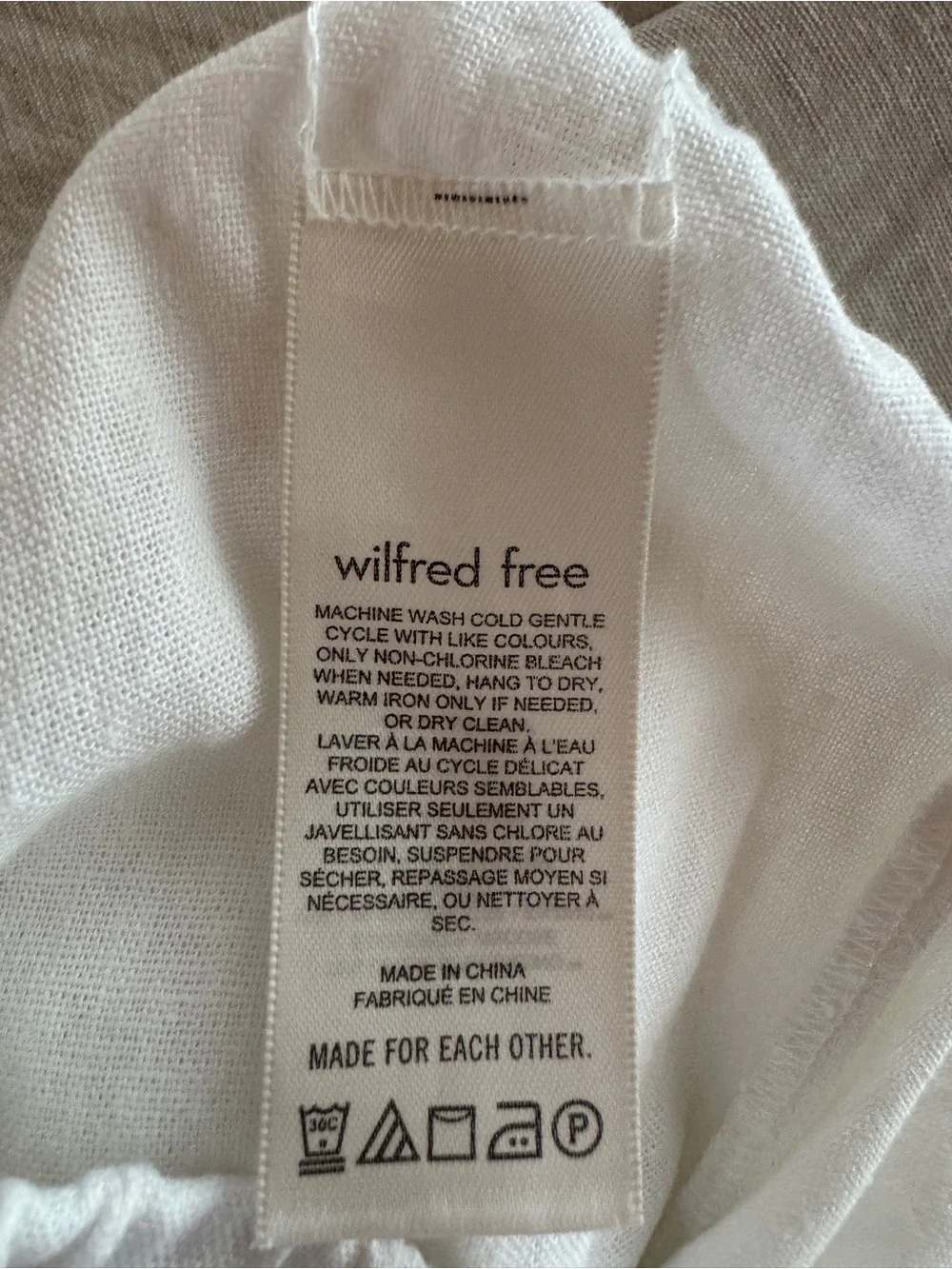 Aritzia Wilfred Free Linen Pants White